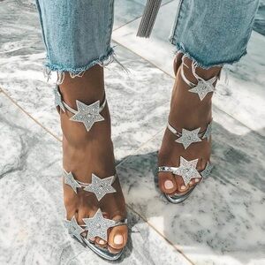 Rockstar, silver, high heels